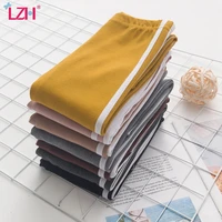 lzh 2021 new autumn winter children trousers for kids girls sweatpants side stripe casual sport pants for kids leggings clothes