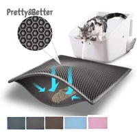pet cat litter mat double layer eva non slip foldable pad sand toilet leather waterproof pad cats clean trapper mat accessorie