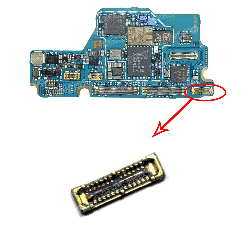 2 шт./лот разъем для ЖК-экрана FPC Разъем аккумулятора USB-разъем платы Samsung Galaxy Note 10