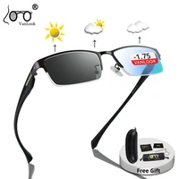 Photochromic Sunglasses Chameleon Lens Myopia Blue Light Blocking Mens Computer Glasses Game for Sight -0 50 -0 75 -175 -2 5-6