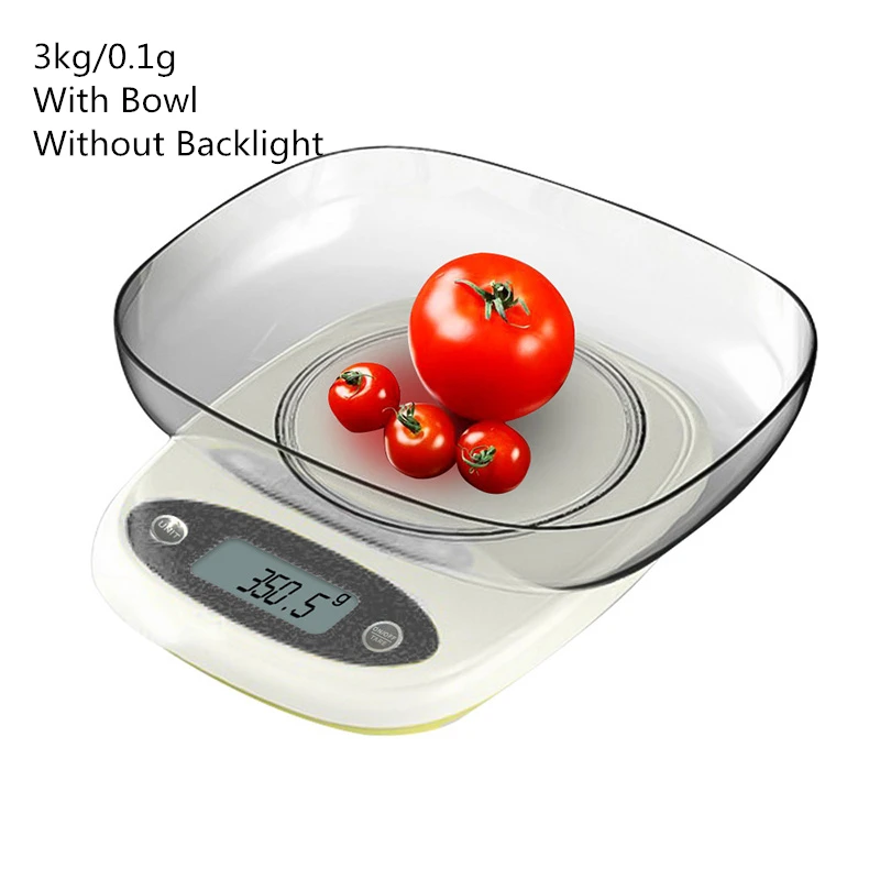 3kg-0.1g with bowl 7 кг/3 кг 0,1/1g Цифровой Кухня Еда весы ЖК-дисплей Дисплей высокой точности мини весы грамм весы для Кухня Еда ювелирные изделия - Цвет: 3kg-0.1g with bowl