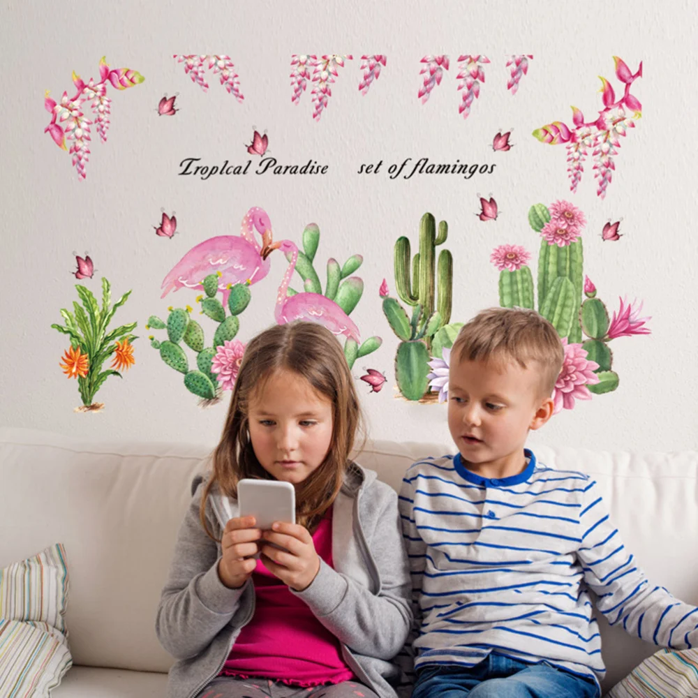 

Romantic Tropical Paradise Fresh World Wall Sticker Wall Decals