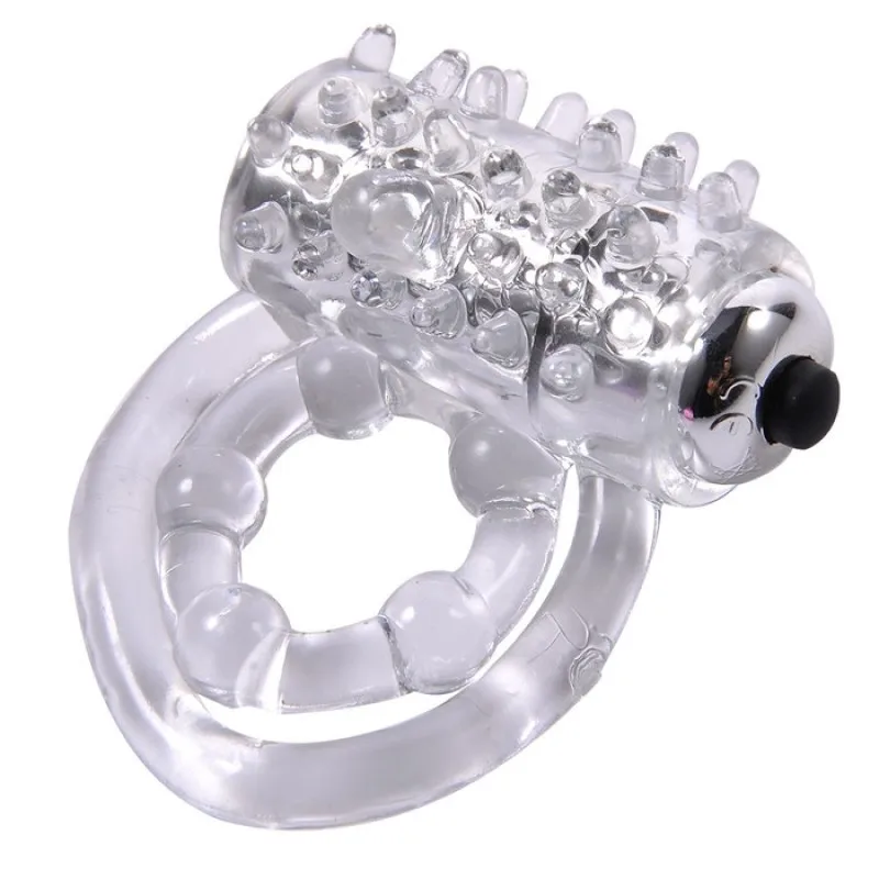 Men Dual Vibrating Cock Ring Soft Jelly Bullet Vibrator Double Penis Collar Adult Sex Toys for Man Delay Ejaculation |