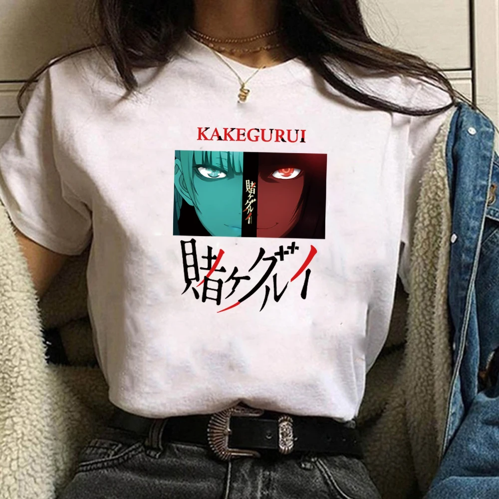

Женская футболка Kakegurui, модная повседневная одежда с круглым вырезом