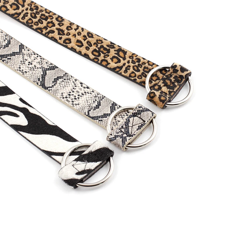 Печатные ленты из змеиной кожи для женщин золотой круглый ремень с пряжкой пояс