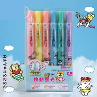 30 pcslot new shiba dog 6 colors press highlighter cute watercolor marker pen kawaii stationery office school writing supplies