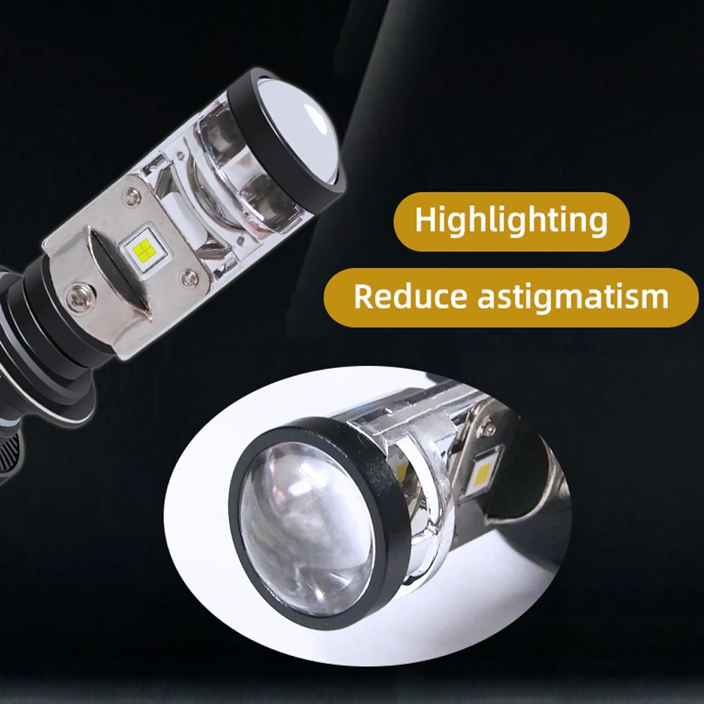 Мини светодиодсветильник фары H4 прожекторные линзы светодиодные лампы Bi