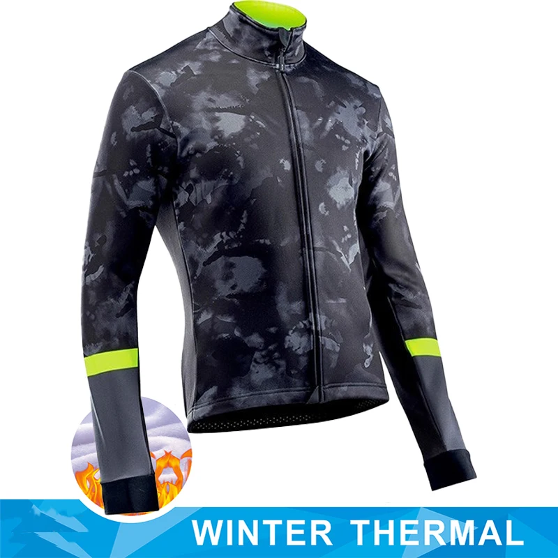 

2022 Winter Fleece Thermal Warm cycling jersey Jacket Riding MTB Windproof Outdoor Sportswear Mans Racing Bicycle ropa ciclismo