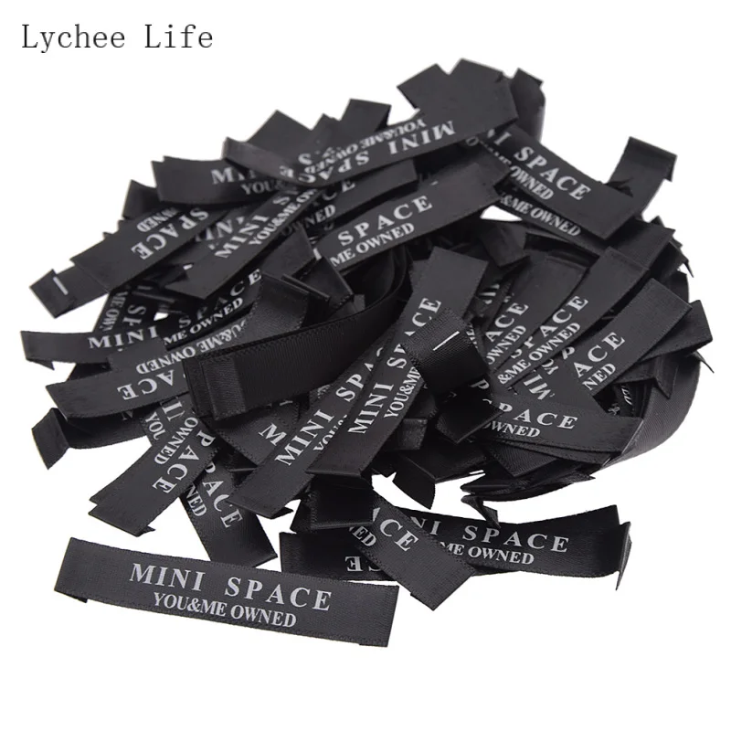 Lychee Life 100 шт./лот атласные ярлыки для одежды с принтом космоса DIY аксессуаров