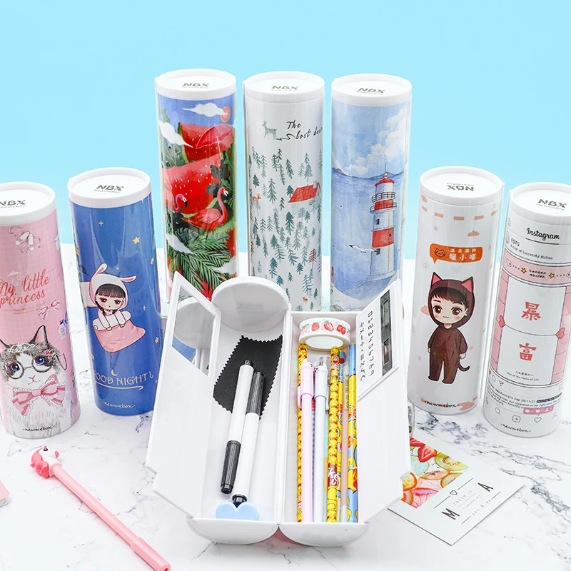 2021 New design creative blackpink pencil case panda penguin Kawaii animals cat for kids gifts school Stationery supplies cute | Канцтовары