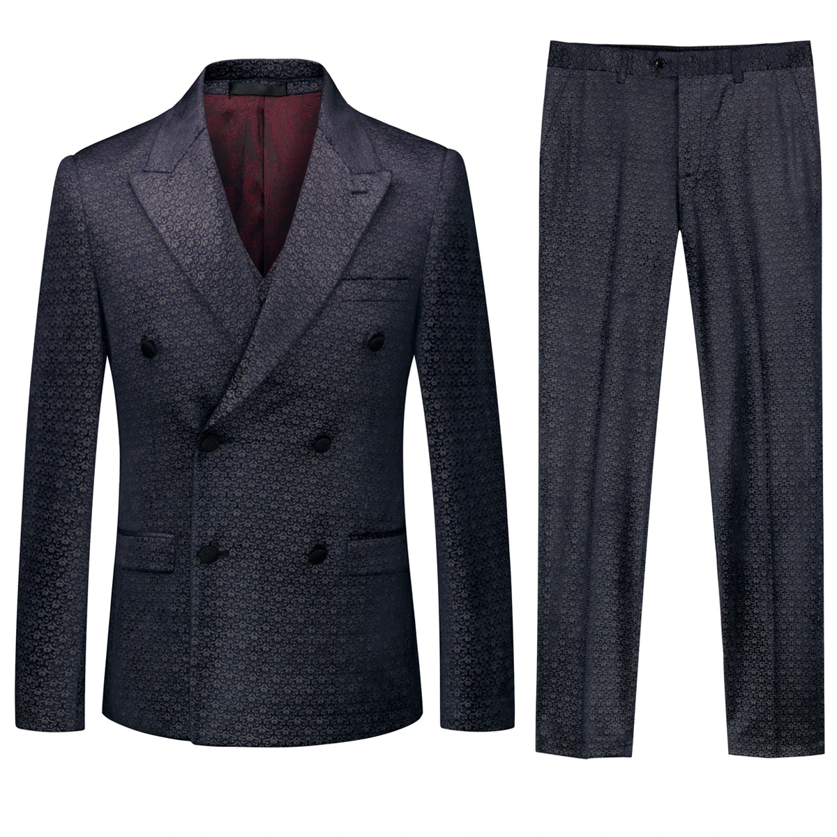 Модные зимние шерстяные двубортные мужские свадебные тонкие костюмы больших
