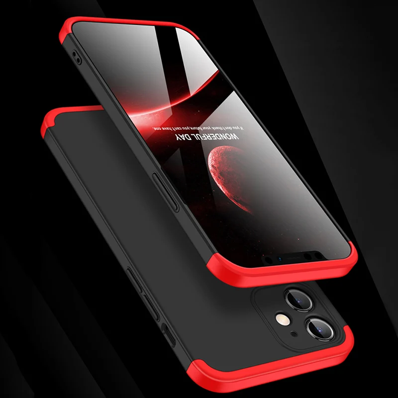 

360 Full Case ForiPhone 12 Pro Max Mini Case Armor Hard Matte Cover For iphone 11 Pro Max Cases 12mini 12Pro Max 11Pro Bumper