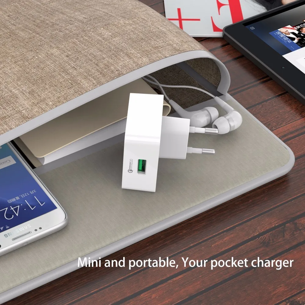 Быстрое зарядное устройство ORICO QC3.0 QC2.0 USB настенное умный адаптер с кабелем Micro