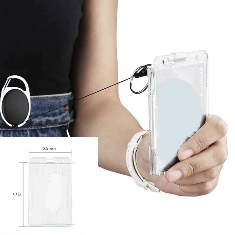 

Transparent PVC Bank Bus Credit Card Holder Cover Storage Card & ID Holders Womem Men Card Protector Cover Wallet