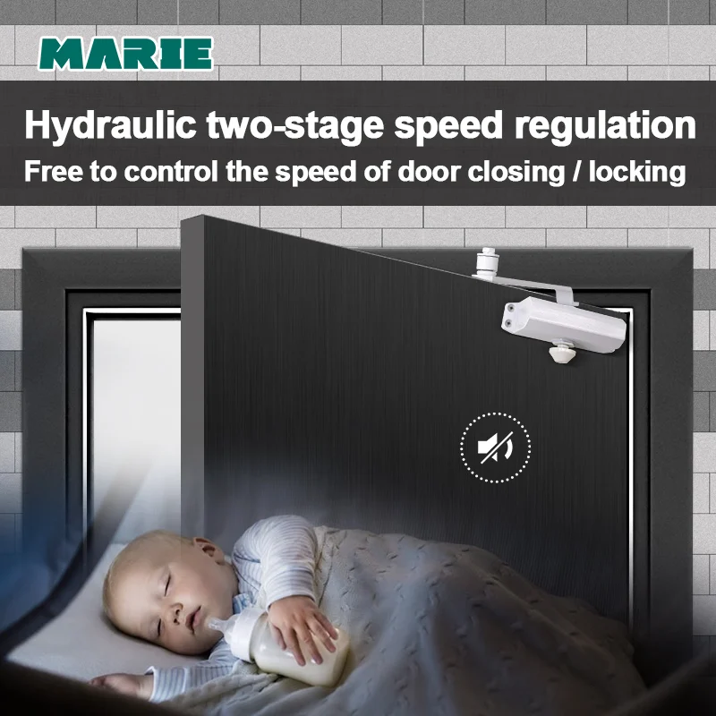 Дверной гидравлический баффер белого цвета на 25 45 кг|Дверные доводчики| |