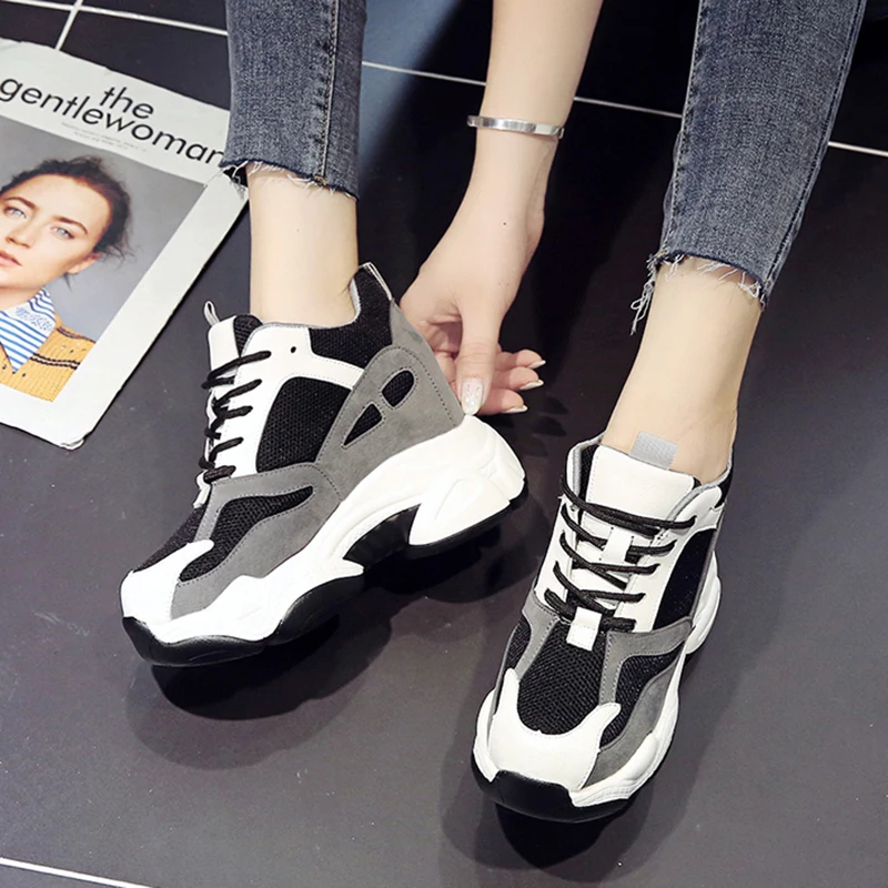 Rimocy/Модные женские массивные кроссовки Весенняя повседневная обувь на толстой
