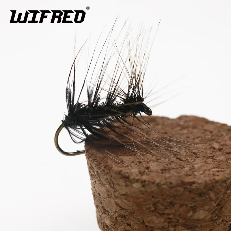 Wifreo 10 шт. # серый Гриффит Gnat комар сухая мухая кастрюля рыба синяя жаберная леща