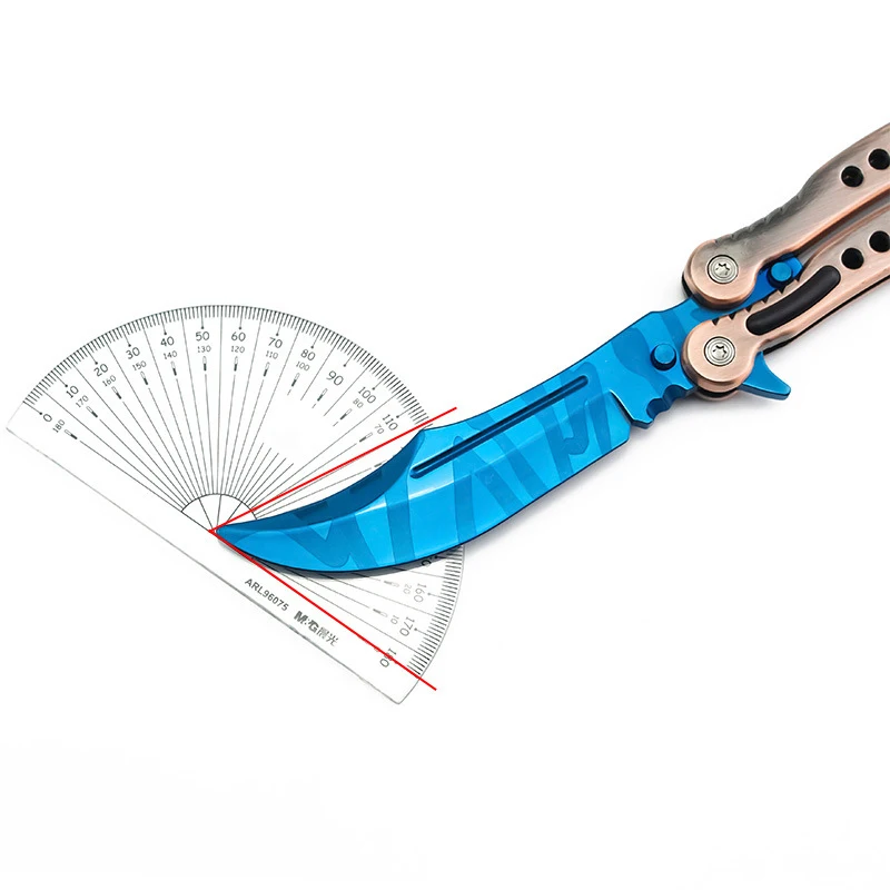 

Butterfly Knife CSGO Game Beginner Practice Knife Butterfly Trainer Training Folding Knife No Edge Tool