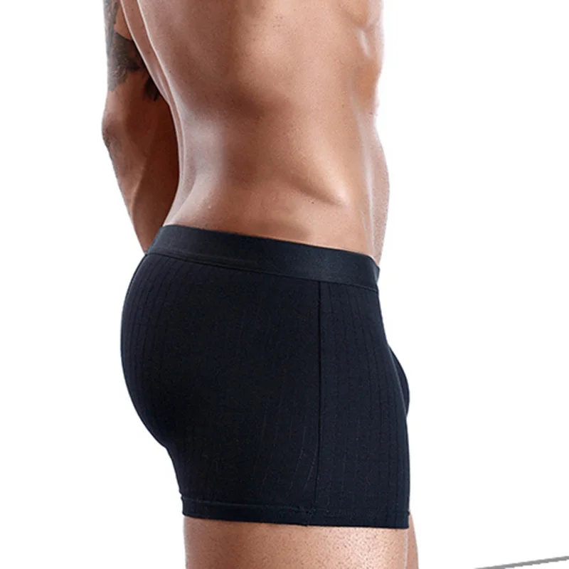4 шт./лот Мужское нижнее белье однотонные хлопковые боксеры шорты мужское мужские