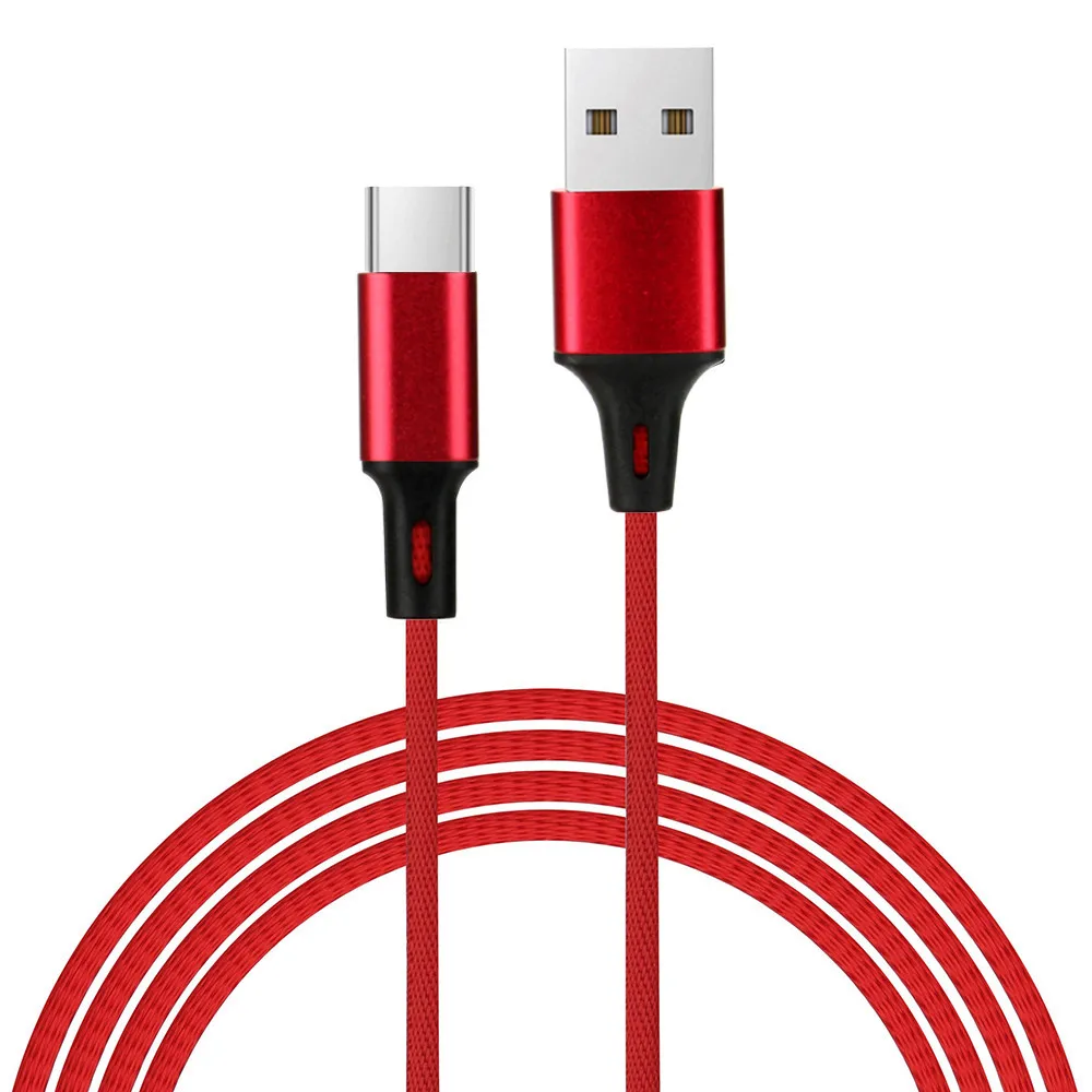 1 м USB C Type 3 автоматическое отключение быстрой зарядки нейлон для Huawei зарядный