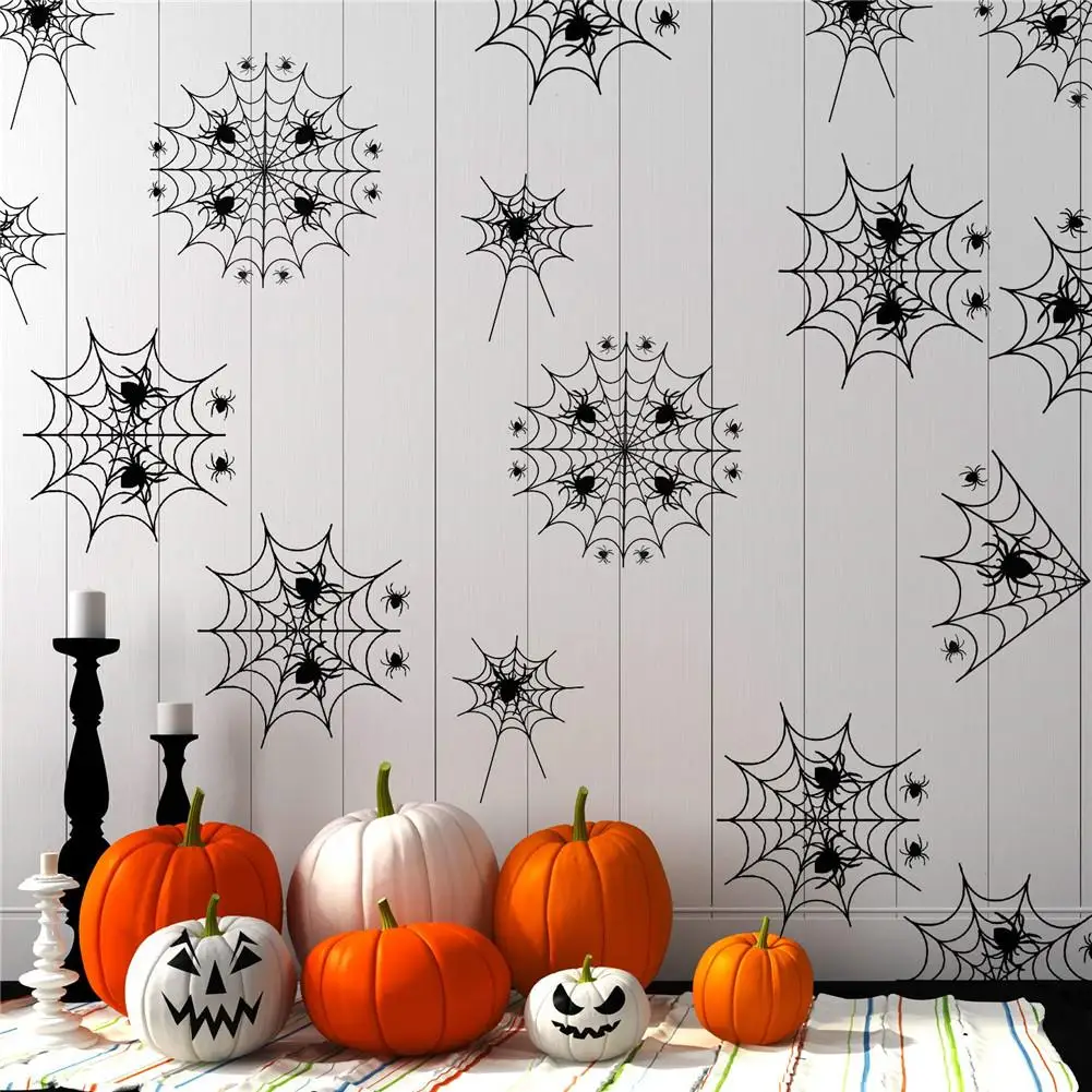 Матовое Непрозрачное окно Обложка пленка Хэллоуин паук наклейка паутина