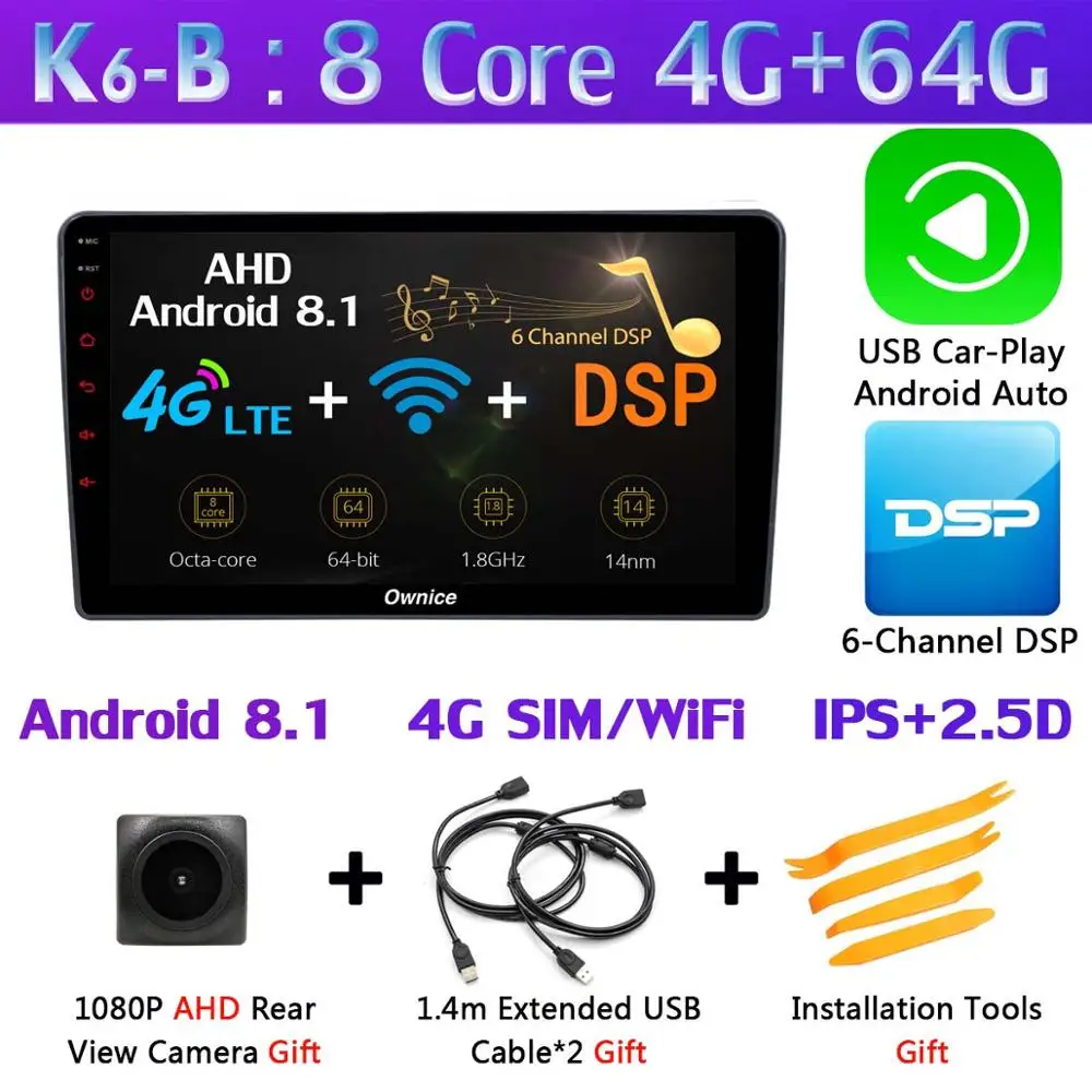 K6-B-CarPlay " 360 ° панорамный Android автомобильный DVD gps Навигатор Радио для Nissan Teana 2004 2005 2006 2007 мультимедиа CarPlay DSP ADAS 4G LTE - Цвет: K6-B-CarPlay