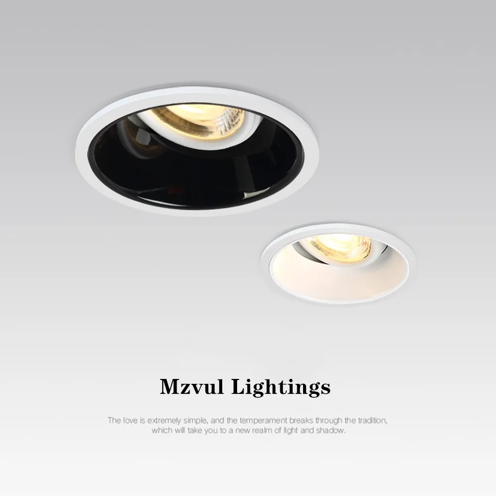 Lámpara empotrada redonda para techo, bombilla LED antideslumbrante de 7w, 15w, 18w para dormitorio, sala de estar, foco LED interior