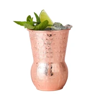 13oz copper durable stainless steel cocktail tumbler rose gold hammered moscow mule mug julep cups for coffee tea juice