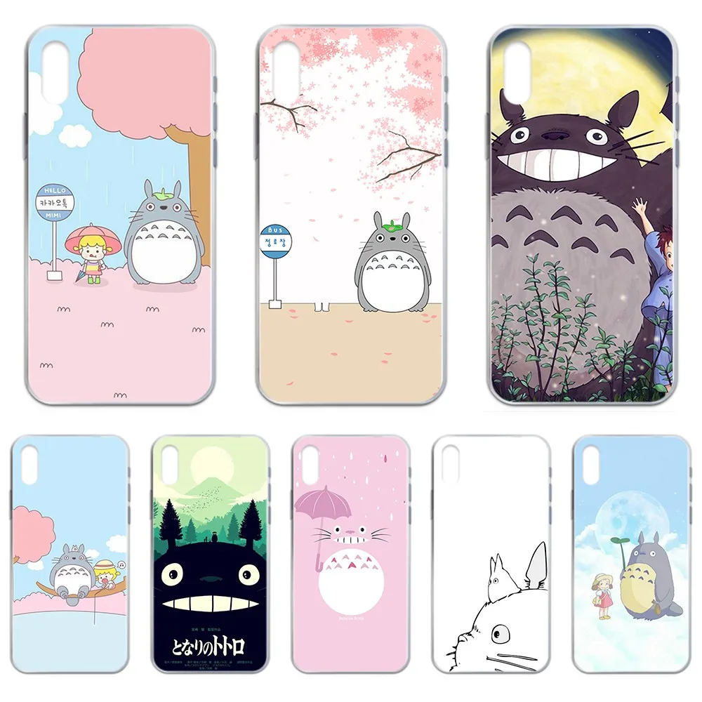 Милый прозрачный чехол Tonari no Totoro Miyazaki Hayao для iphone 4 4S 5 5C 5S 6 6S PLUS 7 8 X XR XS 11 PRO SE 2020