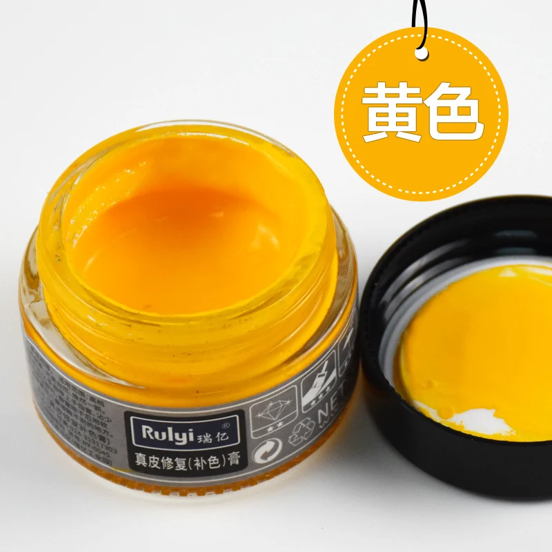 yellow Натуральная кожа краска для обуви сумка для одежды диван окрашивание краски агент ремонт царапин ремонт pastee 30 мл/бутылки инструменты - Цвет: yellow