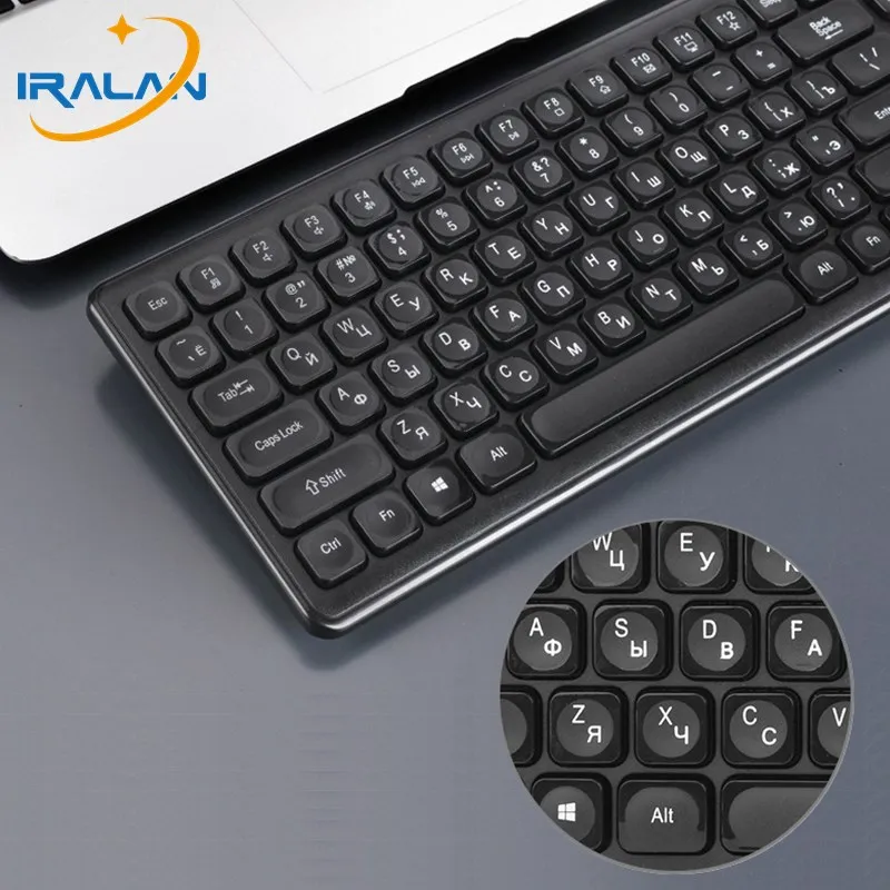 

Русская клавиатура Проводная Бесшумная клавиатура USB клавиатура мультимедийная кнопка для ноутбука компьютера RUS Проводная клавиатура 2020 ...