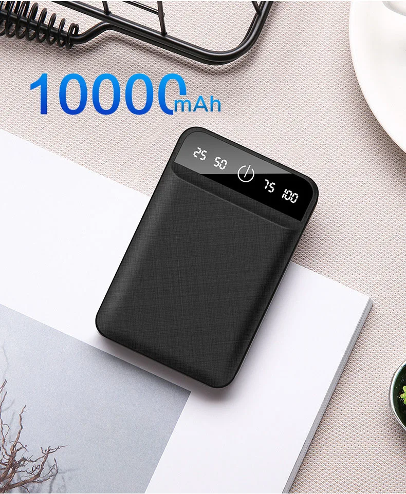 1000mAh Black 2 FLOVEME внешний аккумулятор 20000 мАч, мини внешний аккумулятор 10000 мАч, мобильный зарядный внешний аккумулятор для samsung Xiaomi, повербанк - Цвет: 1000mAh Black 2
