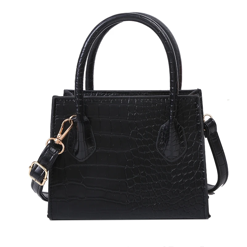 

2021 Fashion Trend Women Small Crossbody Bag Faux Leather Shoulder Handbag Classic Crocodile Stone Pattern Zipper Solid Purse