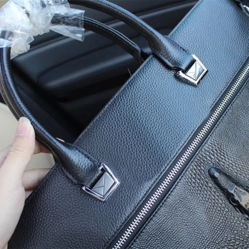 

Fashion 2020 Men Briefcase Business Shoulder Bag Leather Messenger Bags Computer Laptop Handbag Bag Men's Travel Bags