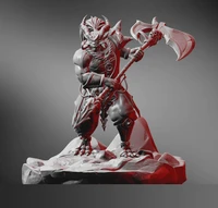 124 75mm 118 100mm resin model kits orc warrior figure unpainted no color rw 020