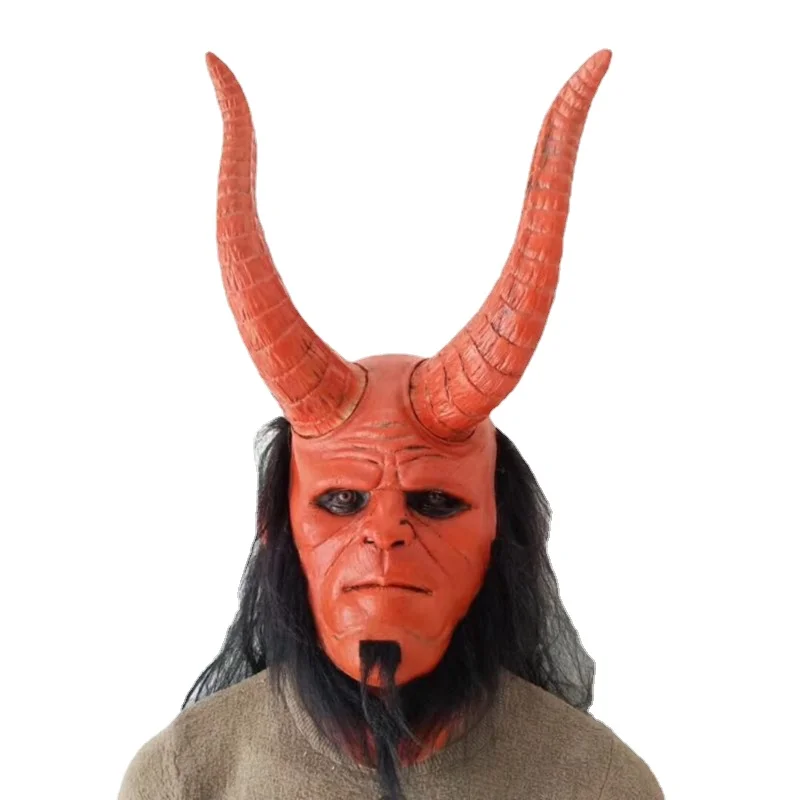 

Хэллоуин маска барона Хэллоуин маска дьявола маска латексный головной убор фильм и телевизор Cos