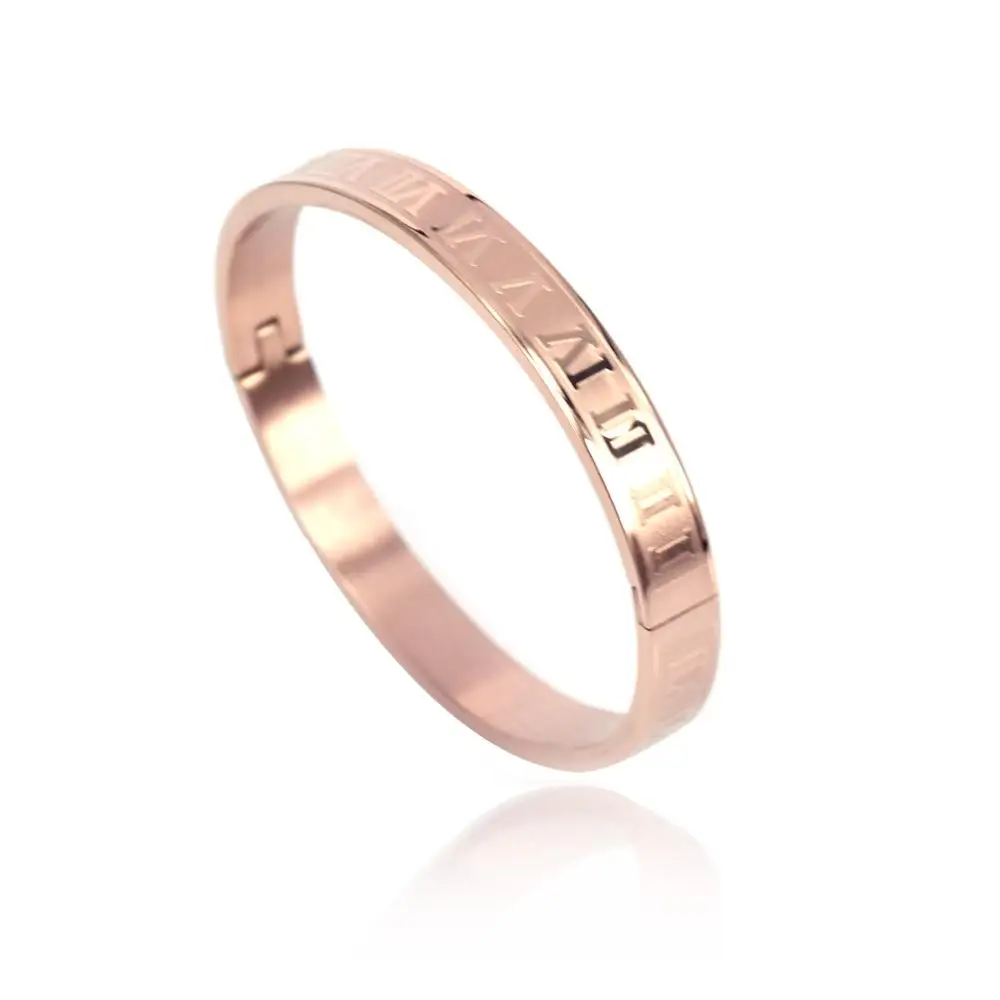 4Pcs/Set Hip Hop Rose Gold Braided hyperbole Bracelet Men Pave CZ Zircon Crown Roman Numeral Luxury Jewelry Dropship | Украшения и