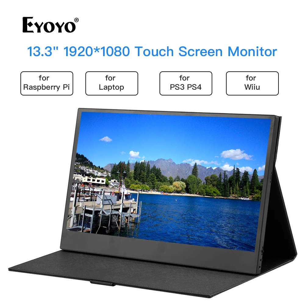Eyoyo EM13L портативный монитор с сенсорным экраном 1080P FHD IPS 13 3 дюймов USB Type C ЖК дисплей