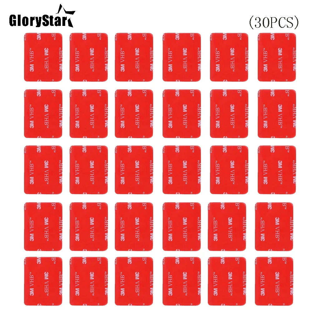 GloryStar 30 шт. 3 м красная клейкая наклейка двойная лента на заказ для Go pro Hero 9 6 5 4 + SJ4000