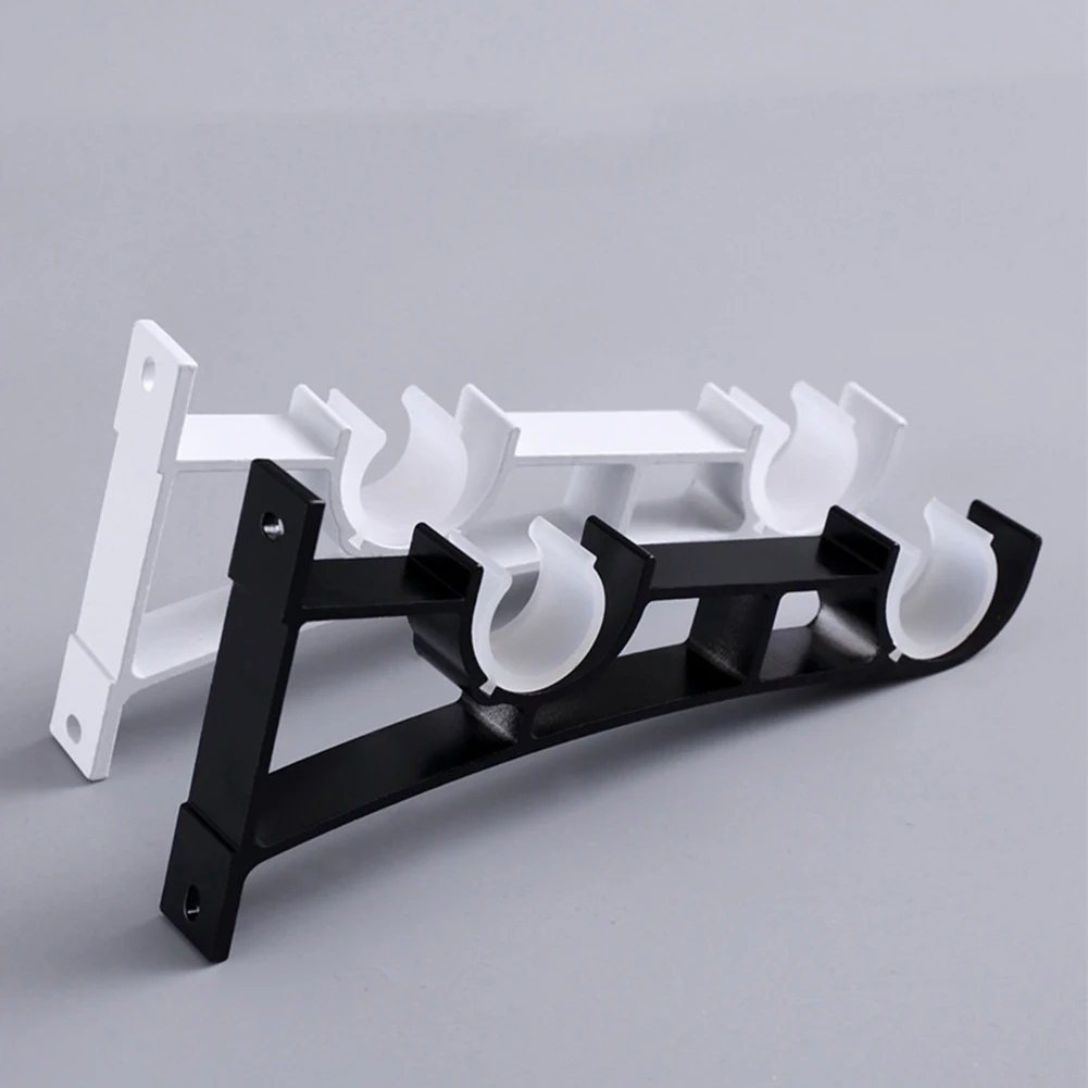 2Pcs Aluminum Alloy Single/Double Curtain Pole Bracket Drape Rod Track Holder 2019 | Дом и сад