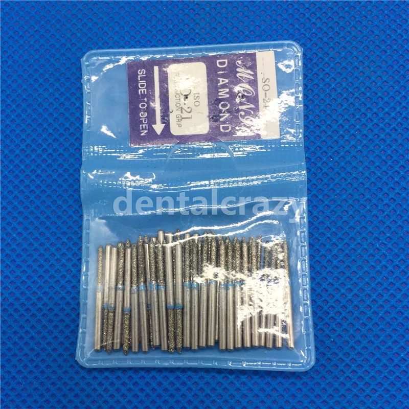 50 шт./пакет Dental Diamond FG высокоскоростные боры для полировки сглаживания зубных