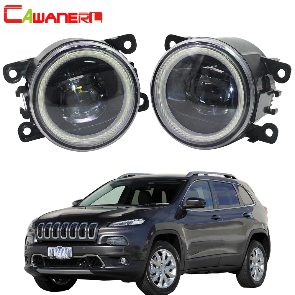 Cawanerl для Jeep Cherokee KL 2014 2015 2016 автомобиля H11 светодиодный противотуманный фонарь