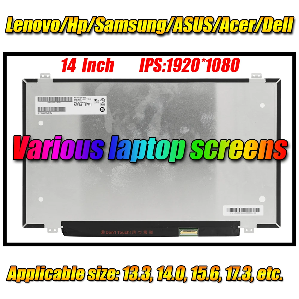 

B140HAK01.0 fit NV140FHM-T00 R140NWF5 R1 R140NWF5 R6 Touch LCD Screen 1920*1080 IPS 40 pins for 14.0" Lenovo ThinkPad T480 T480s