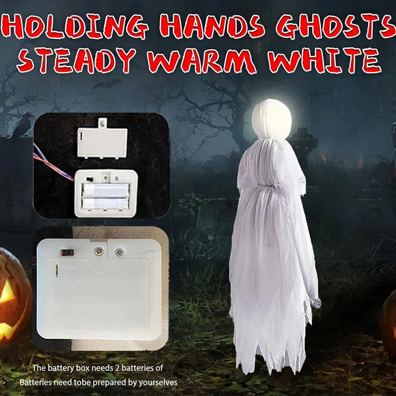 

Удерживающие руки, призраки, украшения на Хэллоуин, уличная игрушка для сада, двора, белая светящаяся голова, жуткие ведьмы, садовая игрушка,...
