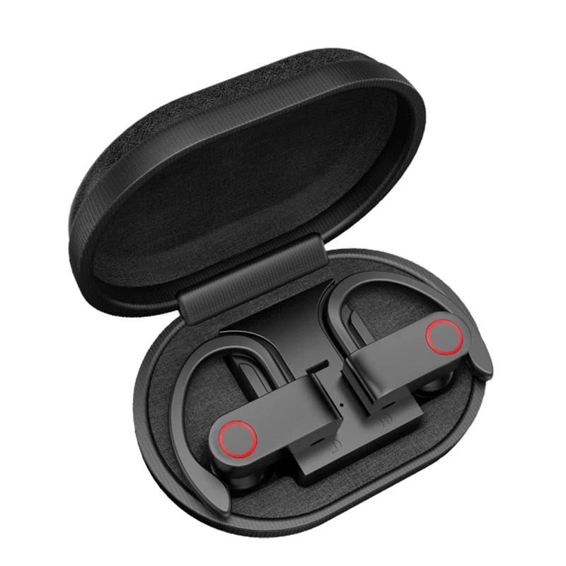 

Wireless Bluetooth Earphone A9 TWS with Charging Box Earphone V5.0 True Stereo Sweatproof Earbuds Mic Mini Earbud For Phone