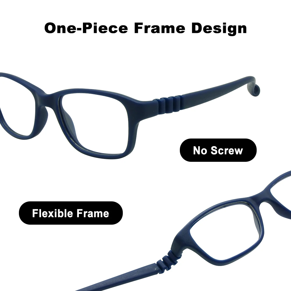 Оправа для очков мальчиков с ремнем размер 43/16 цельная без винта безопасные