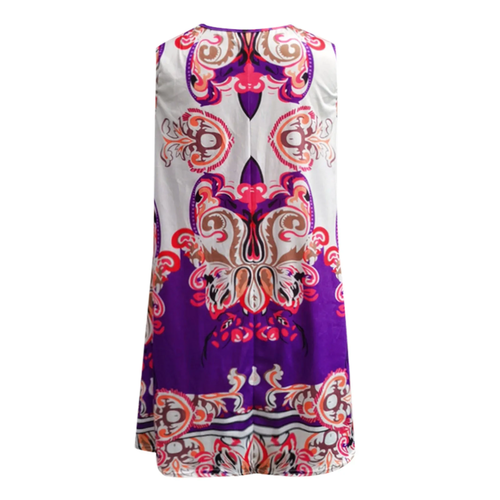 

Vintage bohemian dress Women Casual O Neck Ruched Sleeveless Tank Shirt Short Mini Dresses bohemian hippie clothes vestidos
