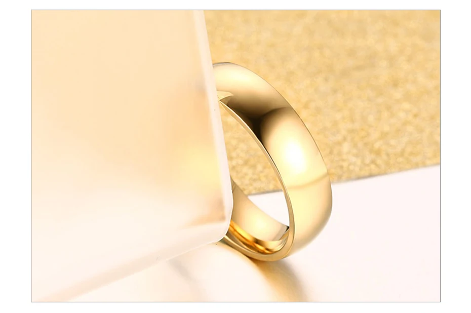 Vnox гравировка имя персонализированные свадебные кольца для мужчин и женщин золотой цвет нержавеющая сталь обручальные кольца для пар