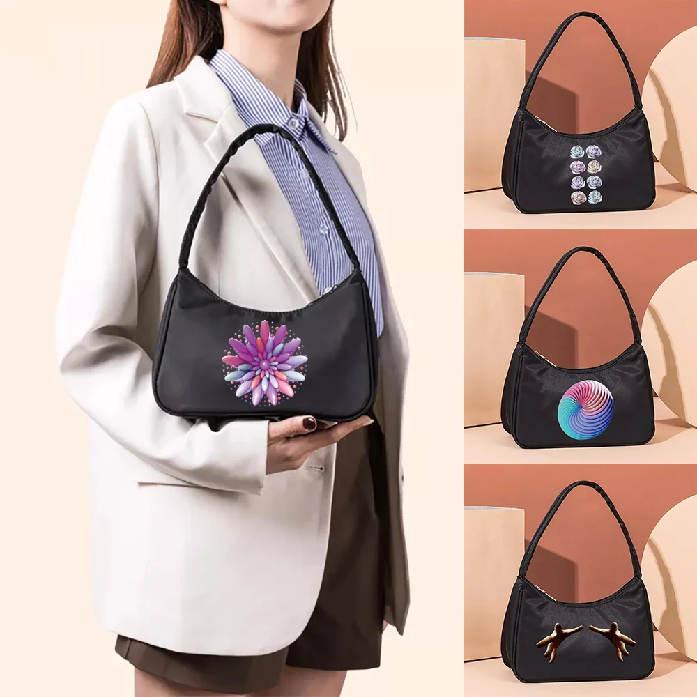 

2022 Women Evening Clutch Mini Pouch Underarm Shoulder Tote Bags Harajuku Casual 3D Pattern Luxury Bag Female Purses and Handbag