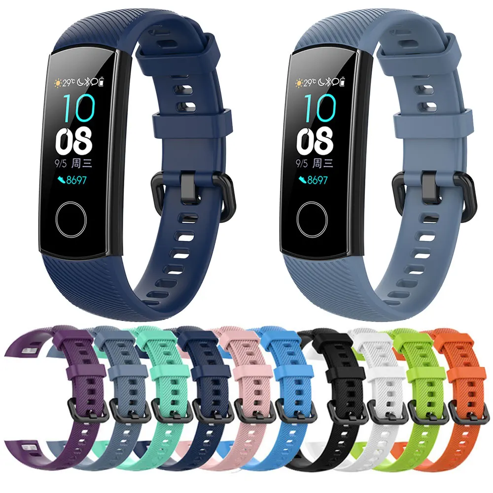

Силиконовый ремешок для часов Huawei Honor Band 4 5, водонепроницаемый браслет для смарт-часов, аксессуары Band4 Band5